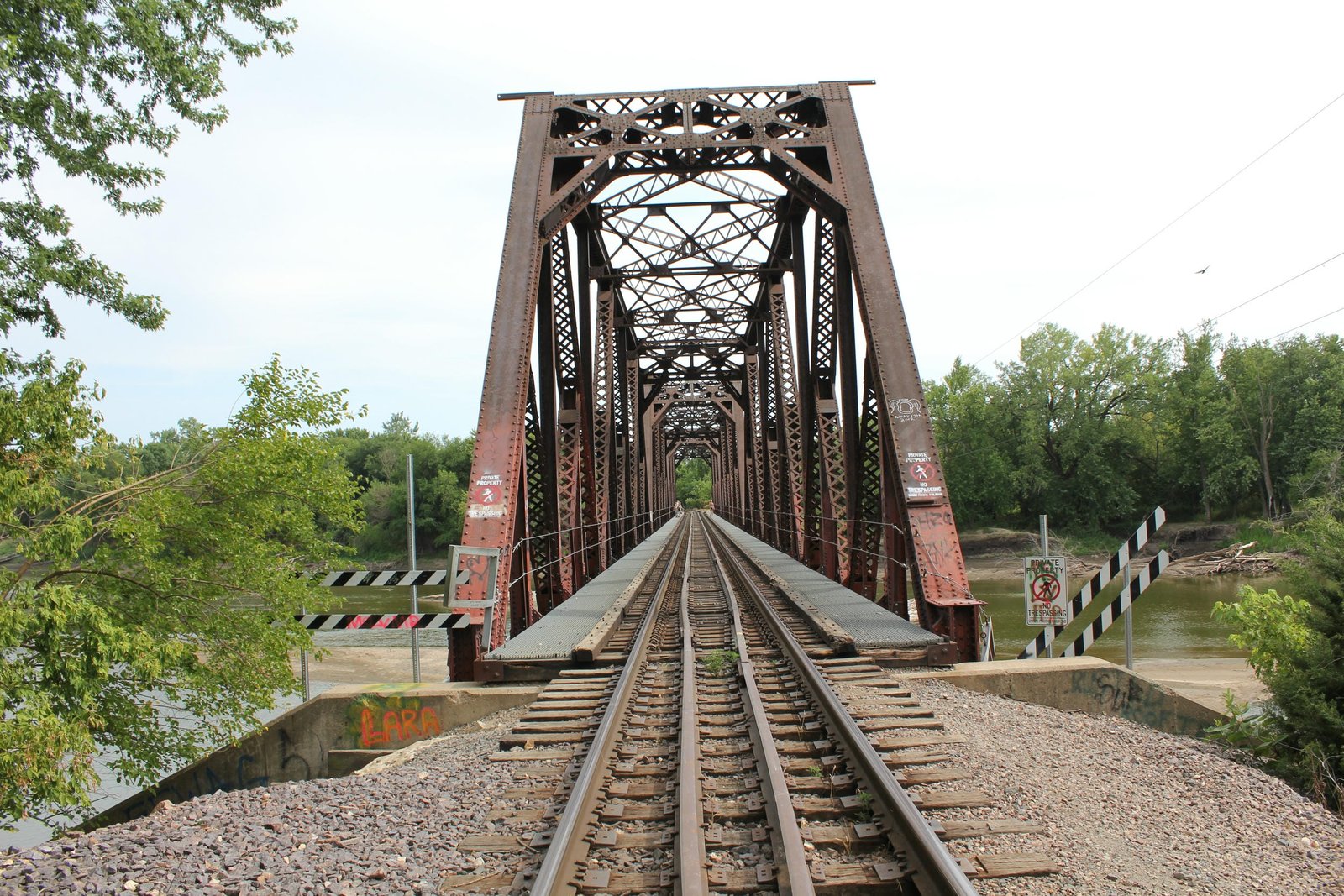 Looking south